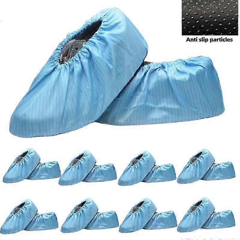 10 Pairs Reusable Anti-Static Shoe Covers for Hospitals, Labs & Cleanrooms