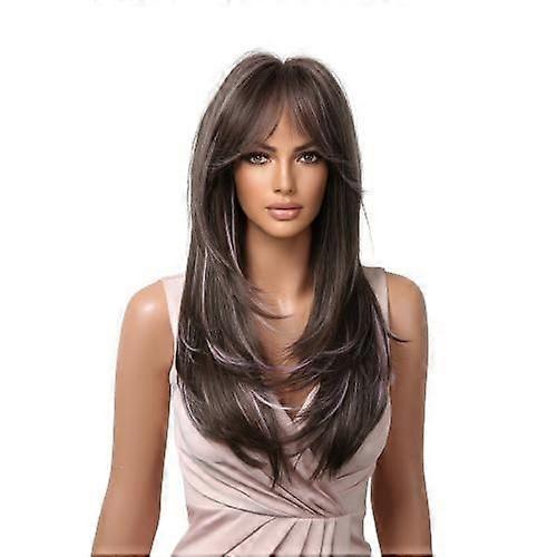 ?️ Heat Resistant Synthetic Straight Hair Wig Amazon.com : 1B Black Lace Front Wig 30 Inch Straight  main image 3