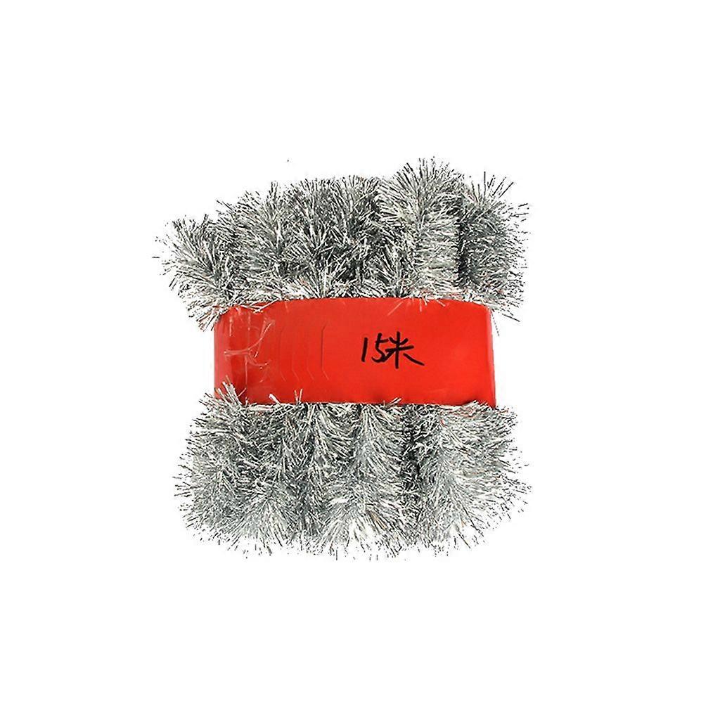 Fargerik plast juleglitter Garland 10m / 15m Sparkly Streamer Xmas Tree