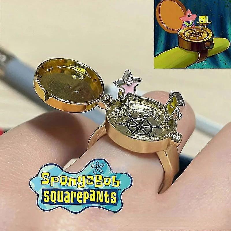 Spongebob Ring Cartoon Star Open Adjustable Cute Ring Best Friends Gift