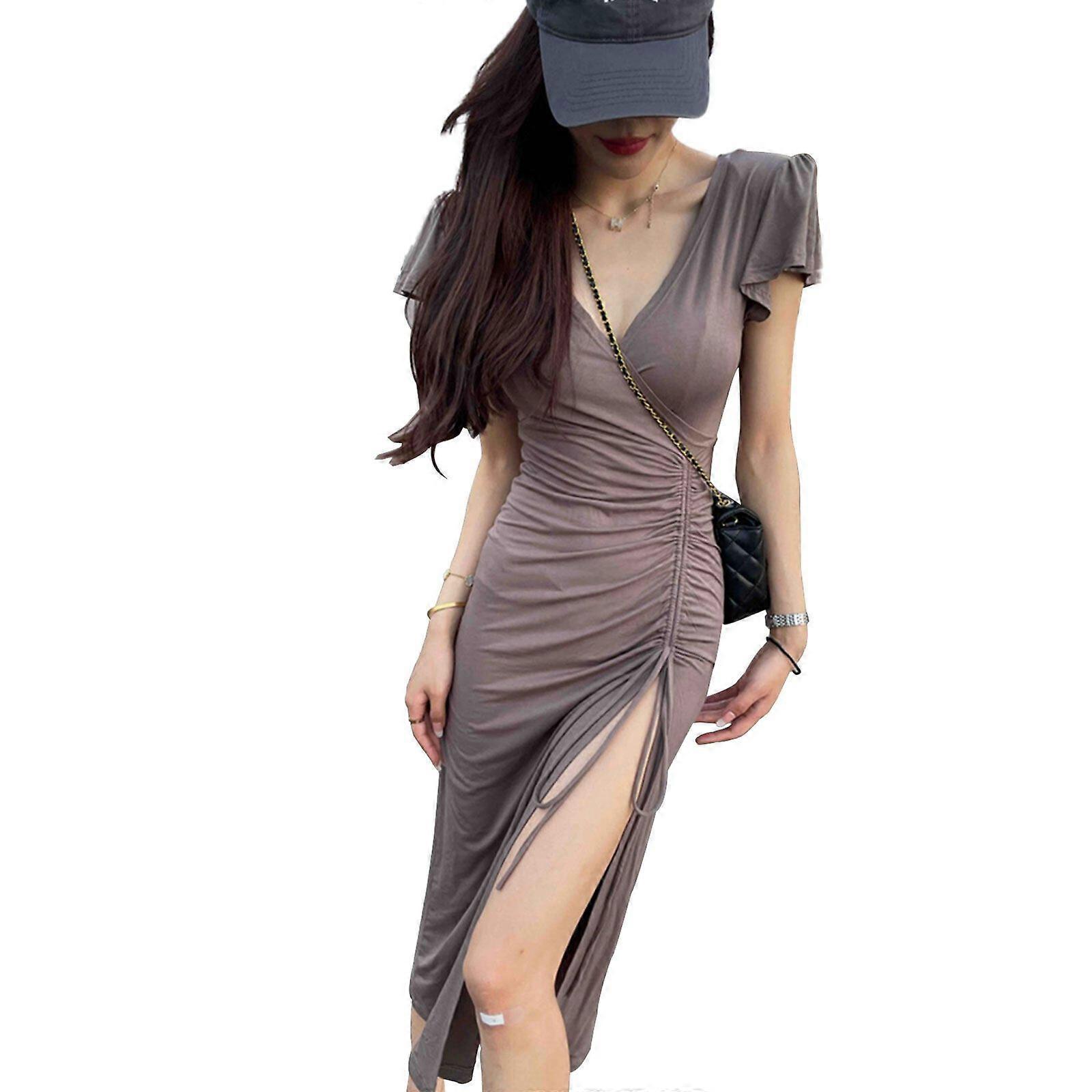 2023 Wholesale Discount 42% Women's V-Neck Bodycon Mini Dress