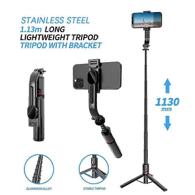 Selfie Tripod for Mobile Smartphone Mount Rod Selfies Stick Wireless Bluetooth Light Cell Phone Camera Stabilizer Controller Led