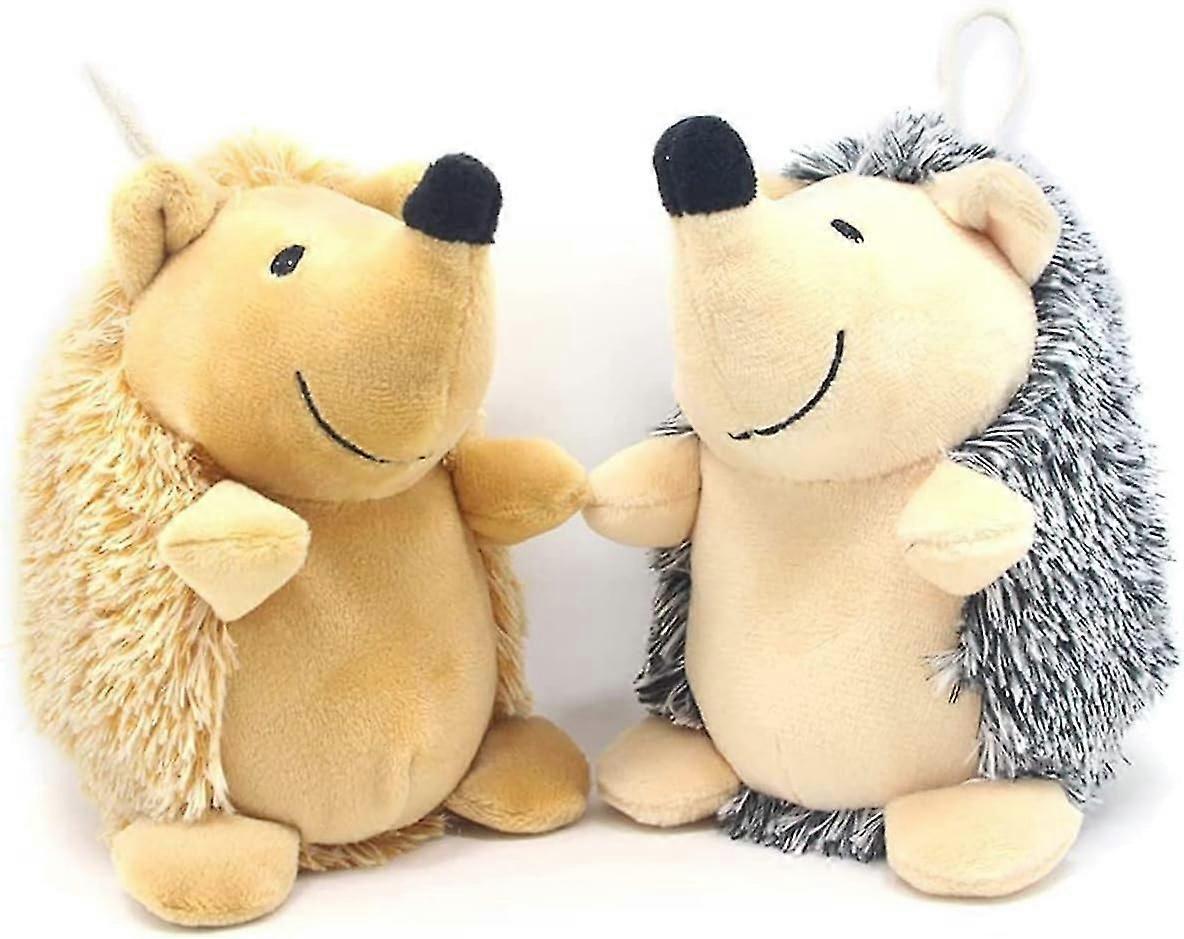 Dog Squeaky Toys, Durable Stuffed Plush Dog Chew Toys for Puppy Teething, Hedgehog Squeaky Dog Toy Interactive Dog Toys for Small, Medium and Large Do