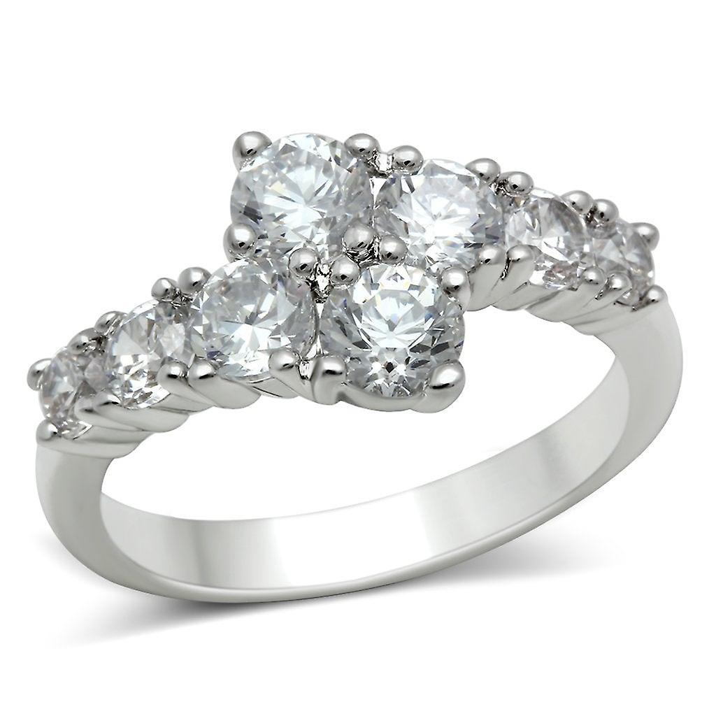 Ring AAA GRD CZ Clear 3W132 for Women Style Rhodium