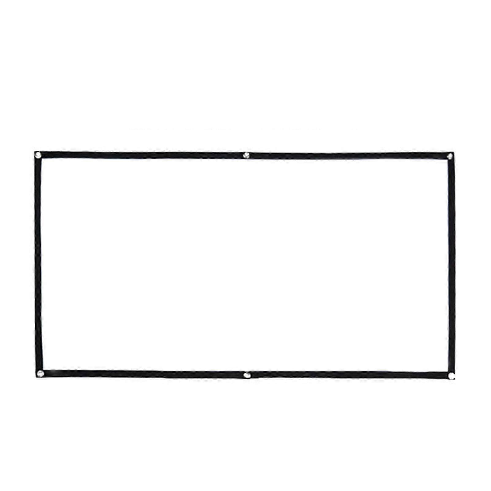 16:9 Simple Portable Projector Screen Polyester Foldable Wall Mounted Projection Screen for Home