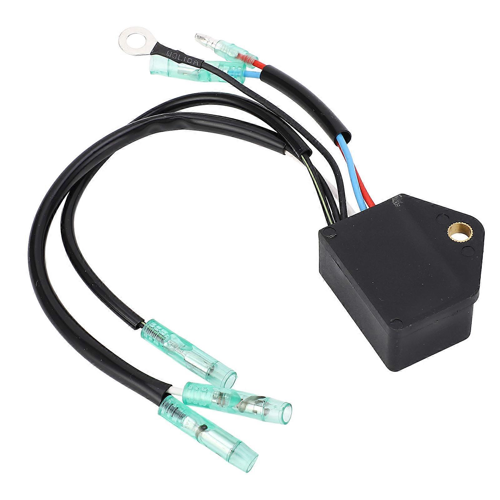 Ignition Module Replacement Compatible with 2-Stroke Outboard Engines 9.9-15HP Reliable Performance Durable Construction Easy Installation Blac
