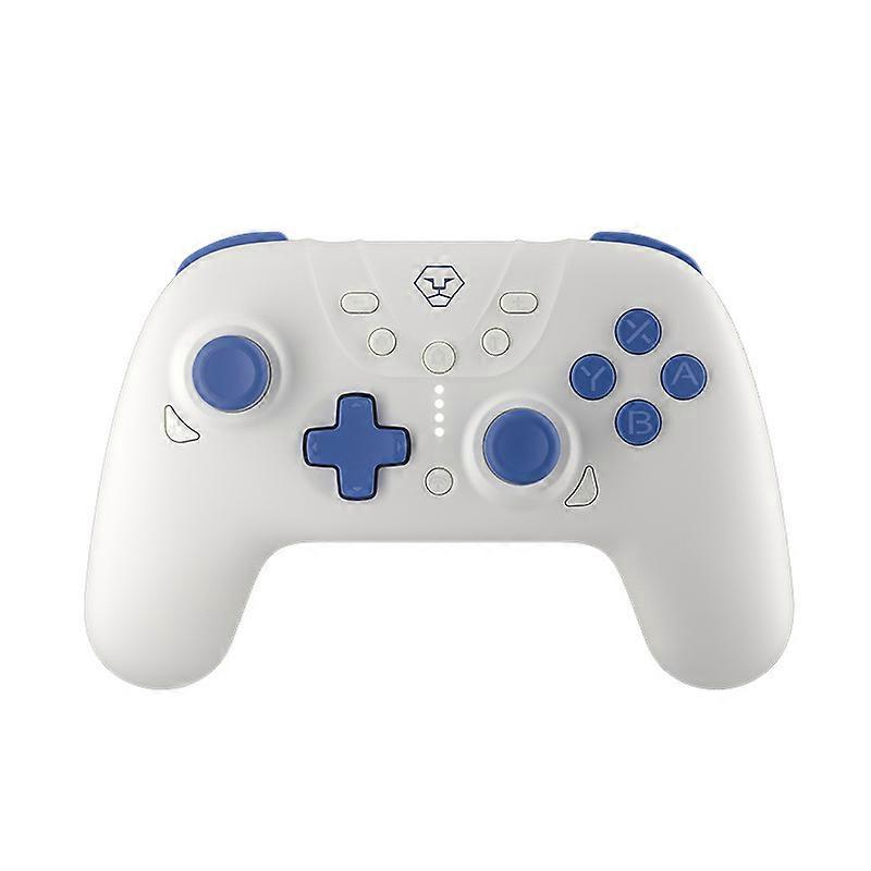 Wireless Switch Pro Controller, Dual Shock Gamepad Rechargeable Joystick Support Turbo, Macro, Gyro Axis, for Switch/Lite/OLED/iOS/Android/PC(White)