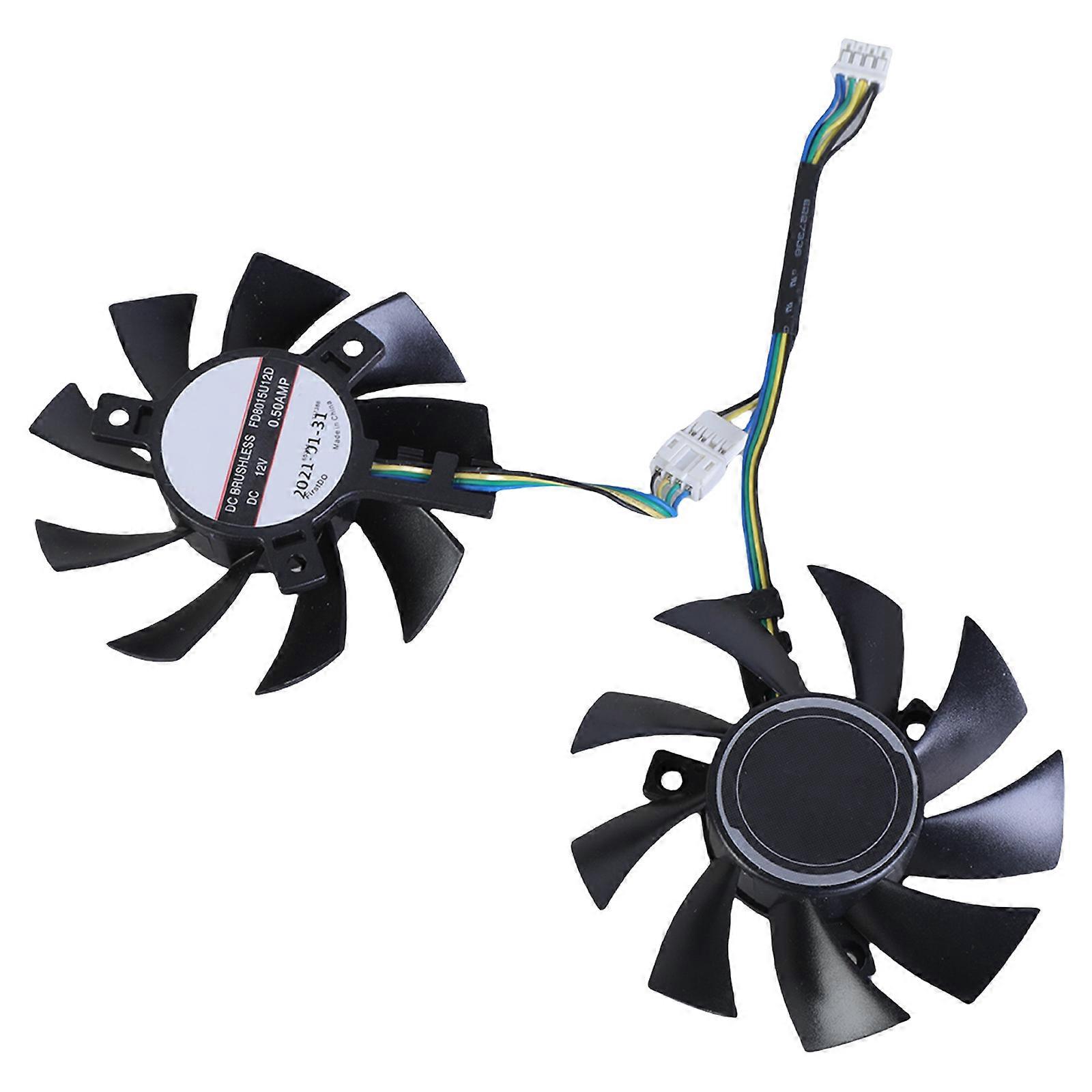 FD8015U12D 12V 0.5A 4Pin Coolers Fan for GTX1660Ti RTX2060 GAMING OC Graphics Card Fan 75mm Replacement