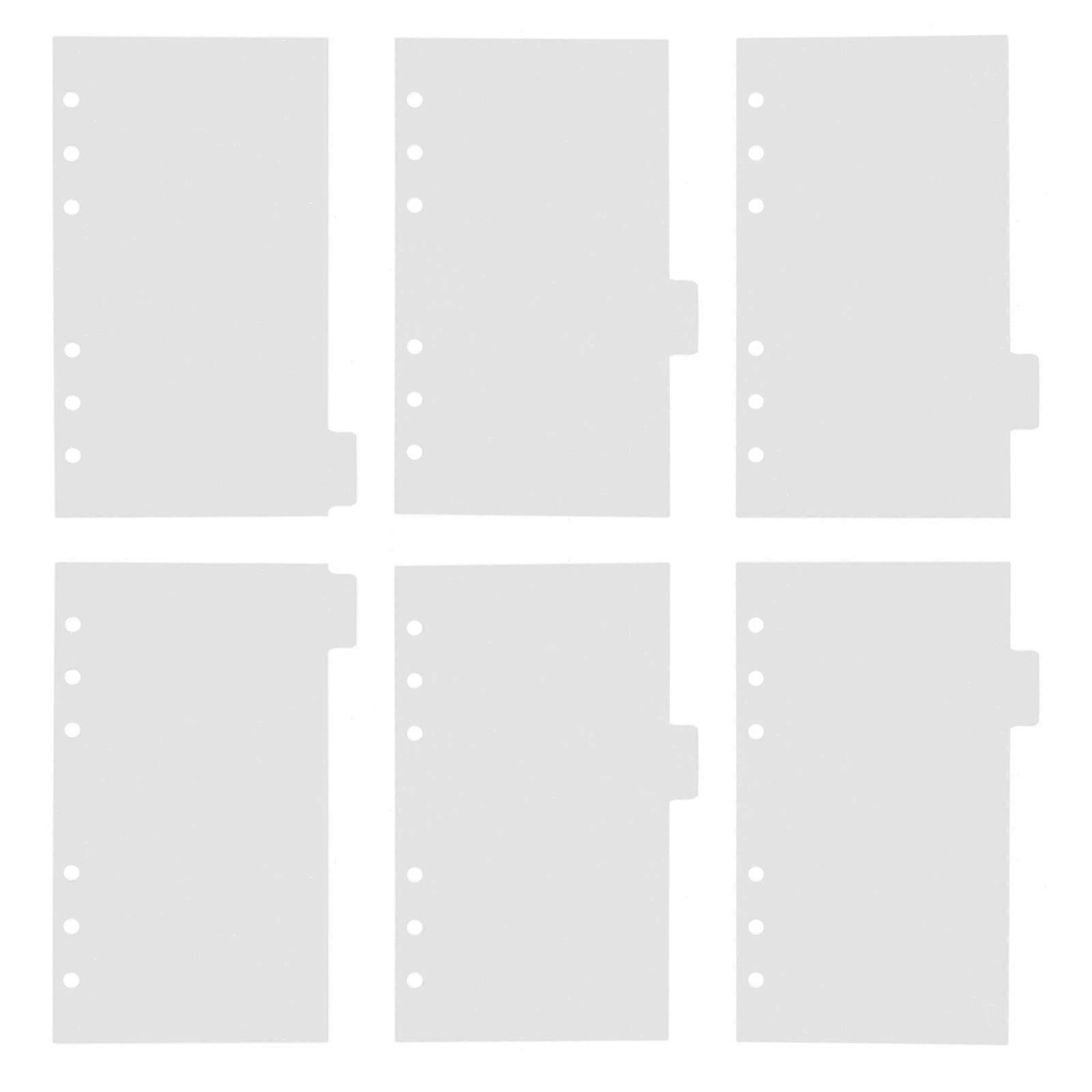6pcs Clear Acrylic Notebook Binder DIY A6 Planner Cover 6 Ring Notebook Shell Transparent Journal Binder  Budget Binders for Notepads