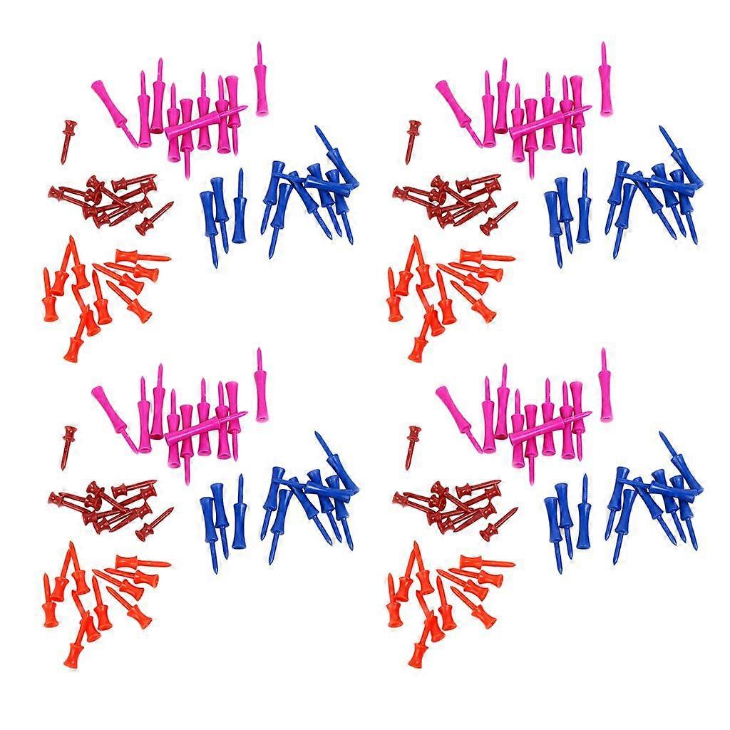 160Pcs Mixed Colors 4-size Plastic Tees Training Accessories