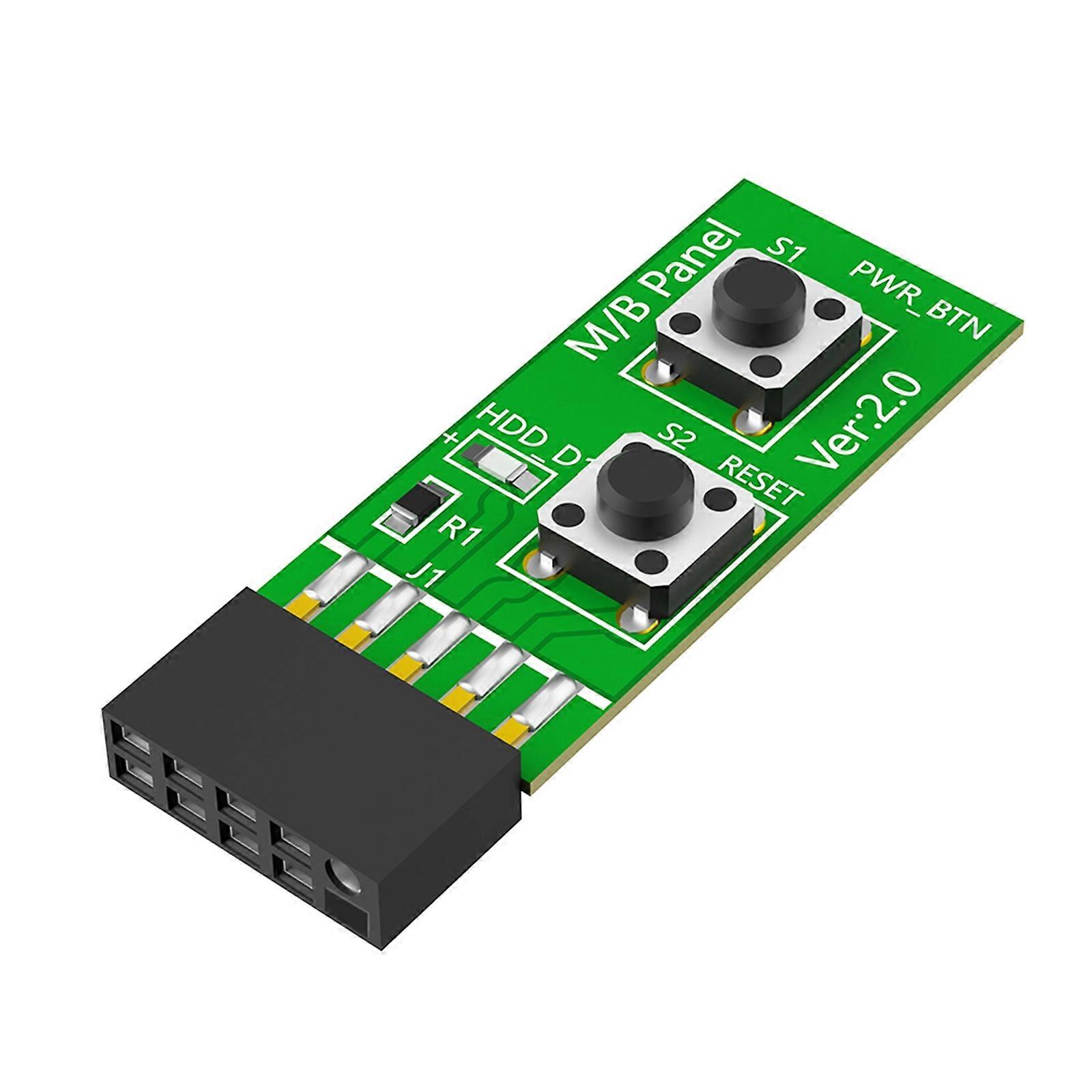 Computer Technician 10Pin Motherboards Tester Switching Board Adapter With Convenient Restart Button Troubleshooting