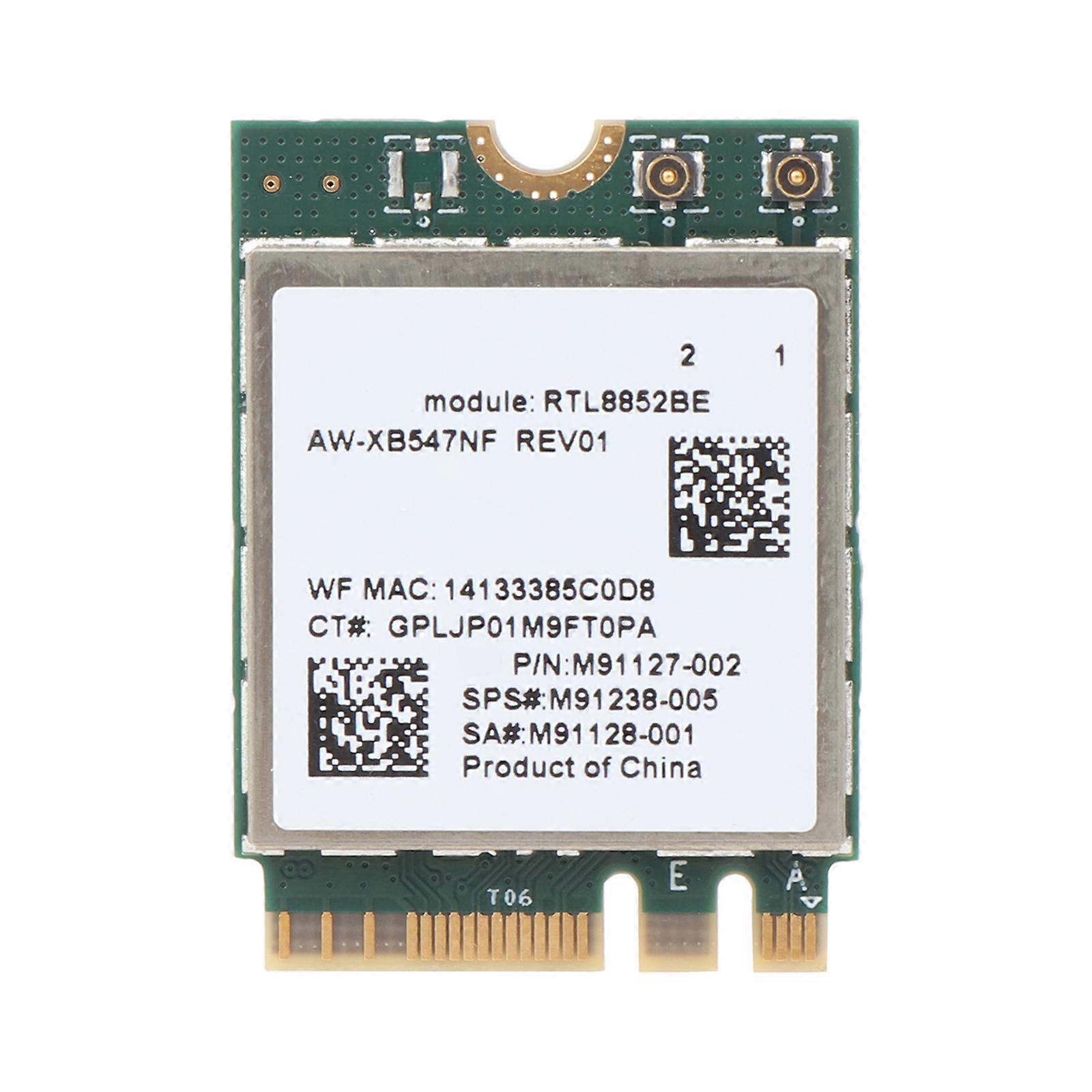 RTL8852BE 5GHz 2.4GHz Dual Band Wi-Fi 6 Card 1800Mbps BT5.2 Wireless Card 802.11AX NGFF for M.2 for Windows 10 / 11