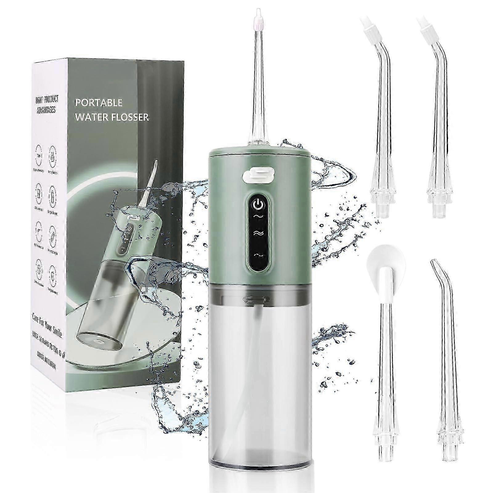 Water Flosser for Teeth Cordless, Professional Oral Irrigator, Rechargeable for All Teeth with 5 Jet Tips for Travel Home
