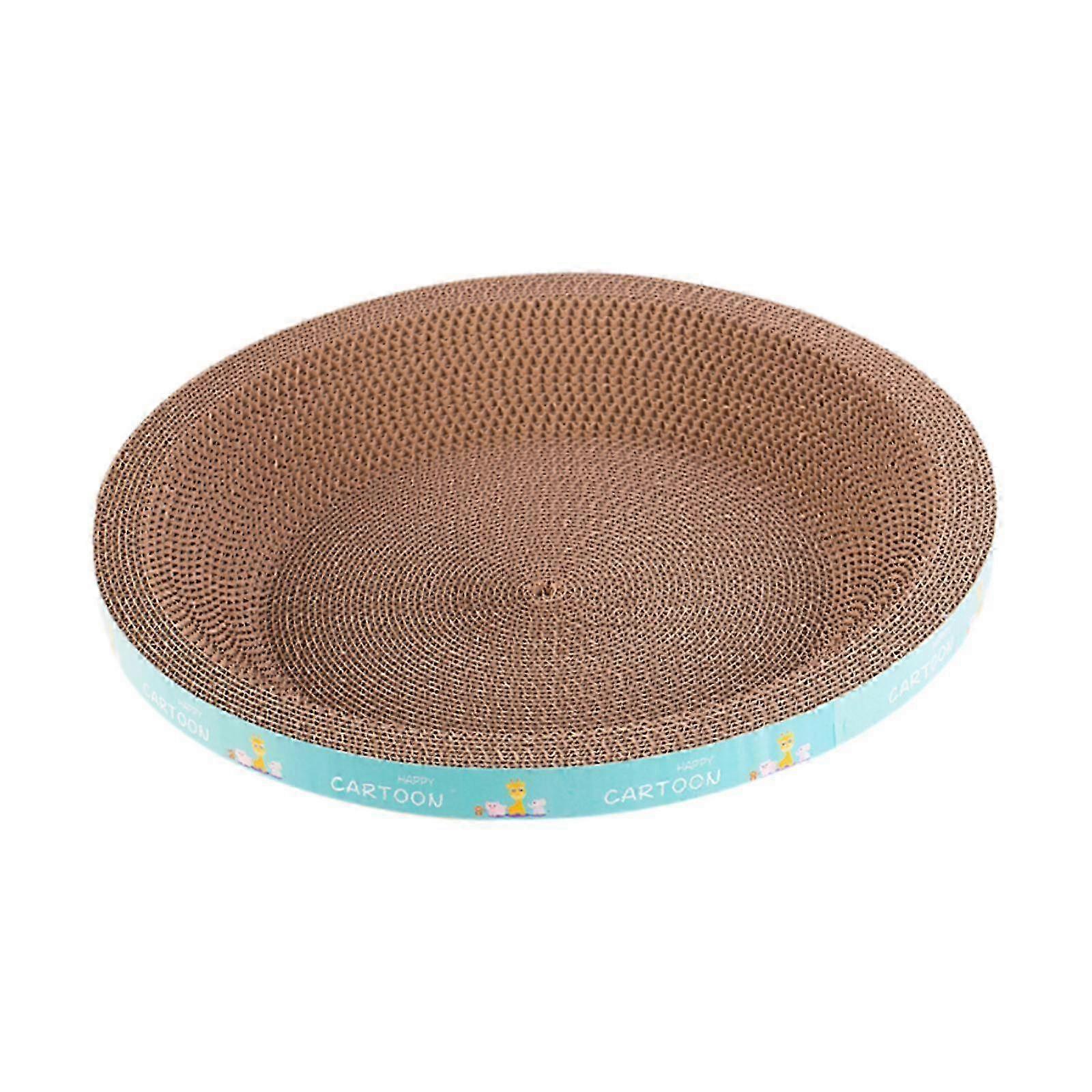 Round Small Cardboard Cat Scratcher Bed for Claw Grinding, Nesting, Exercise, and Sleeping