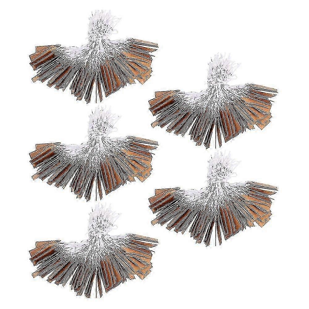 500pcs Writable Blank Price Labels for Marking and Displaying with Elastic Hanging Strings Suitable for Various Uses