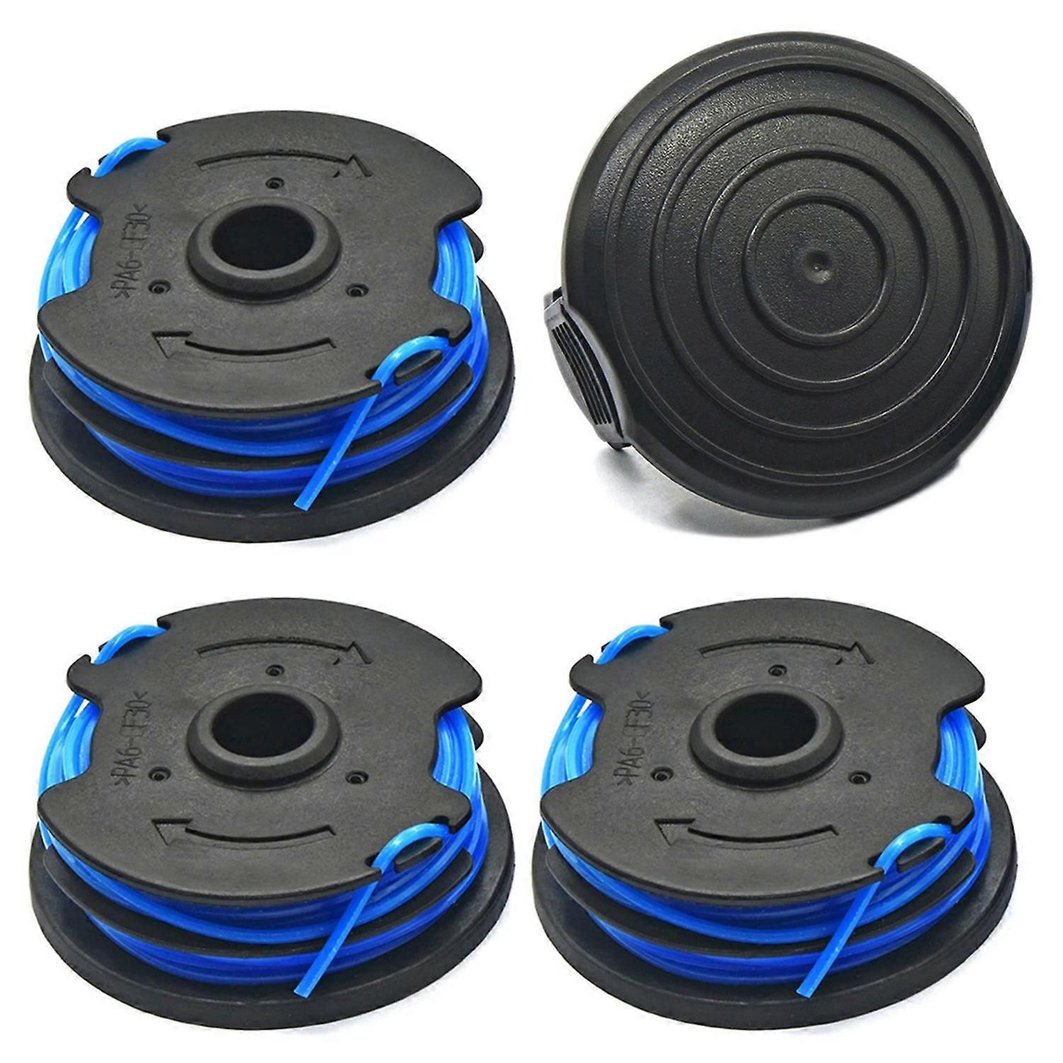 TLW-04+TLW-05 3Pcs Replacement Spool 1Pc Spool Cap for Harbor Freight Bauer 20115E-B Bauer Corded BA
