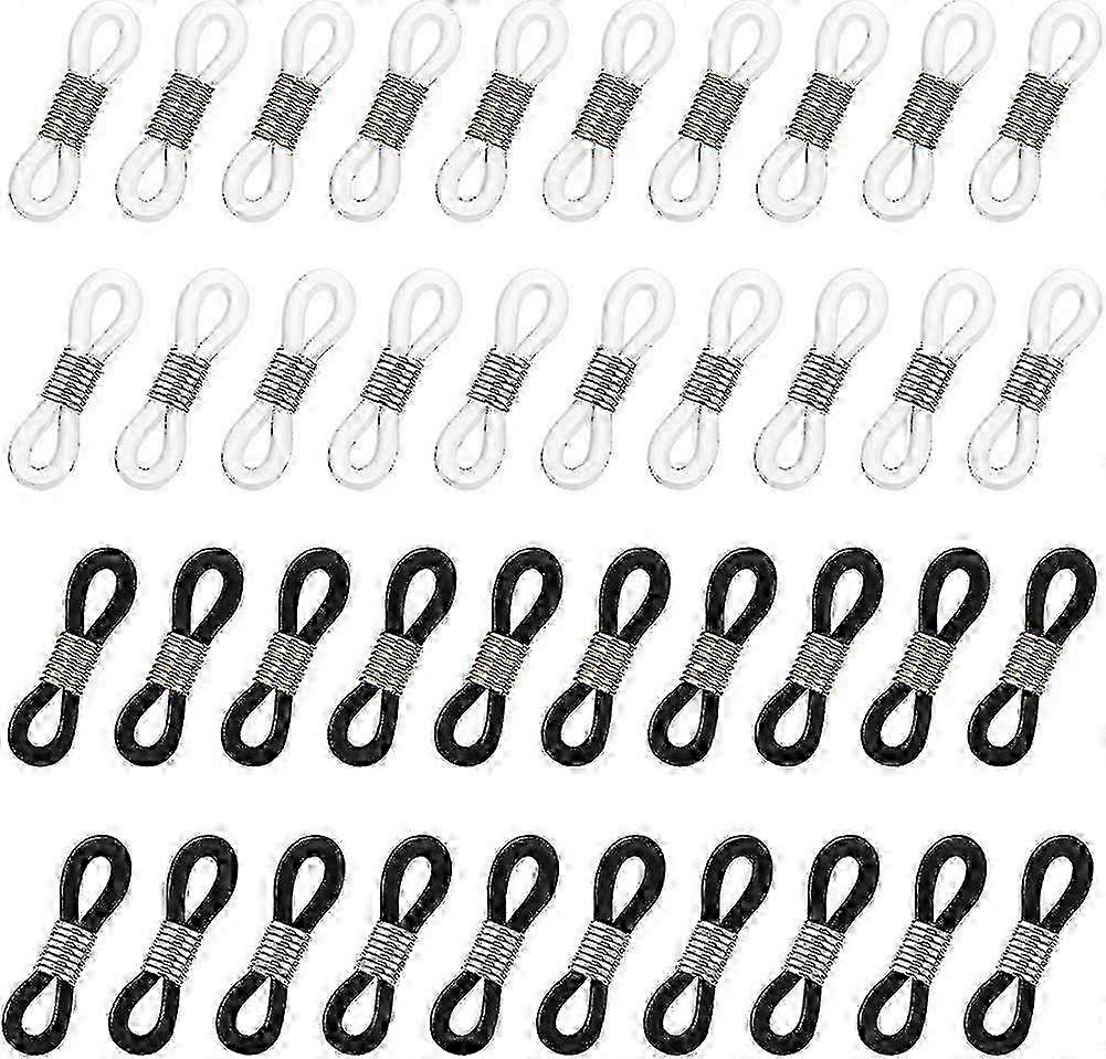 40pcs αλυσίδες γυαλιών σιλικόνης τελειώνει για κορδόνι βρόχων λουριών γυαλιών γυαλιών