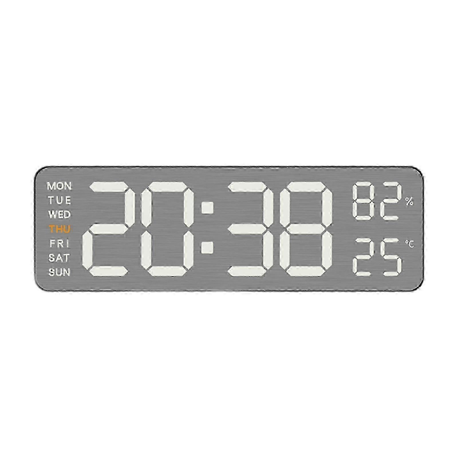 Digital Wall Clock with LED Alarm, Modern Multipurpose Desktop Clock for Home Office Bedroom 2025