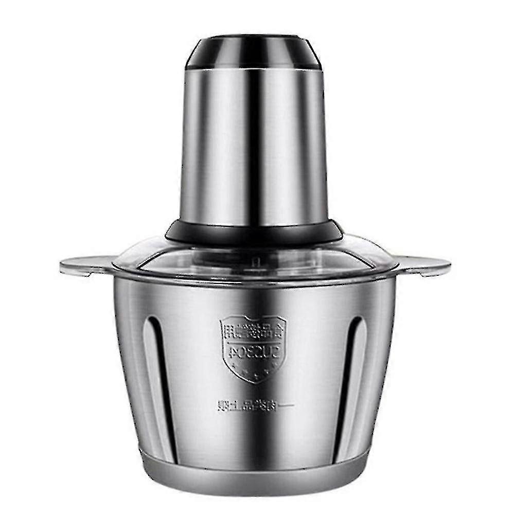 Electric Meat Grinder & Food Processor, 2L Stainless Steel Blender Mixer for Kitchen, Fruits Vegetables