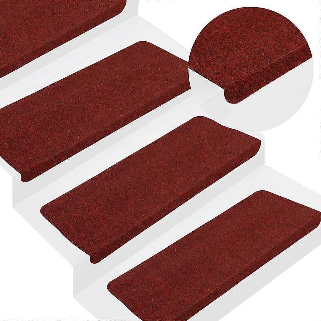 Step mats self-adhesive 30 pcs. red 65x22.5x3.5 cm