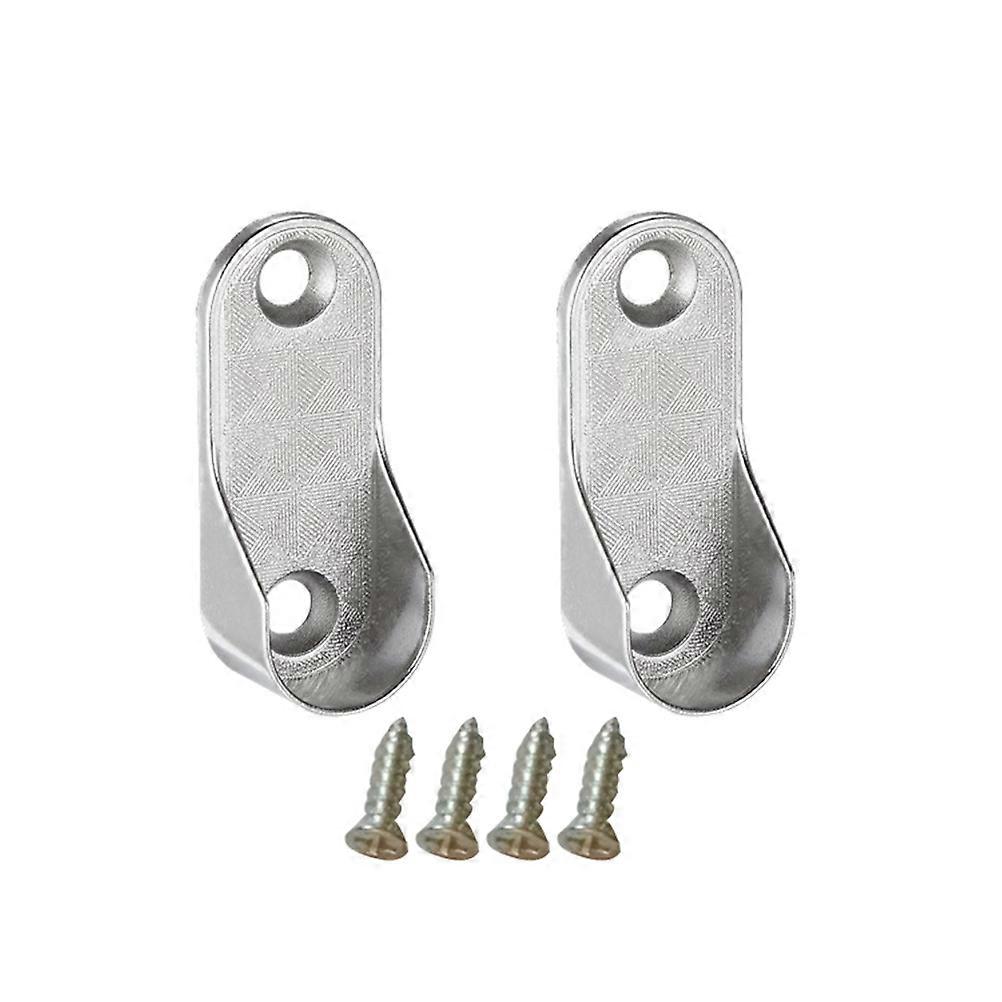 Oval Rod Support Bracket for Closets with Cast Metal Finish