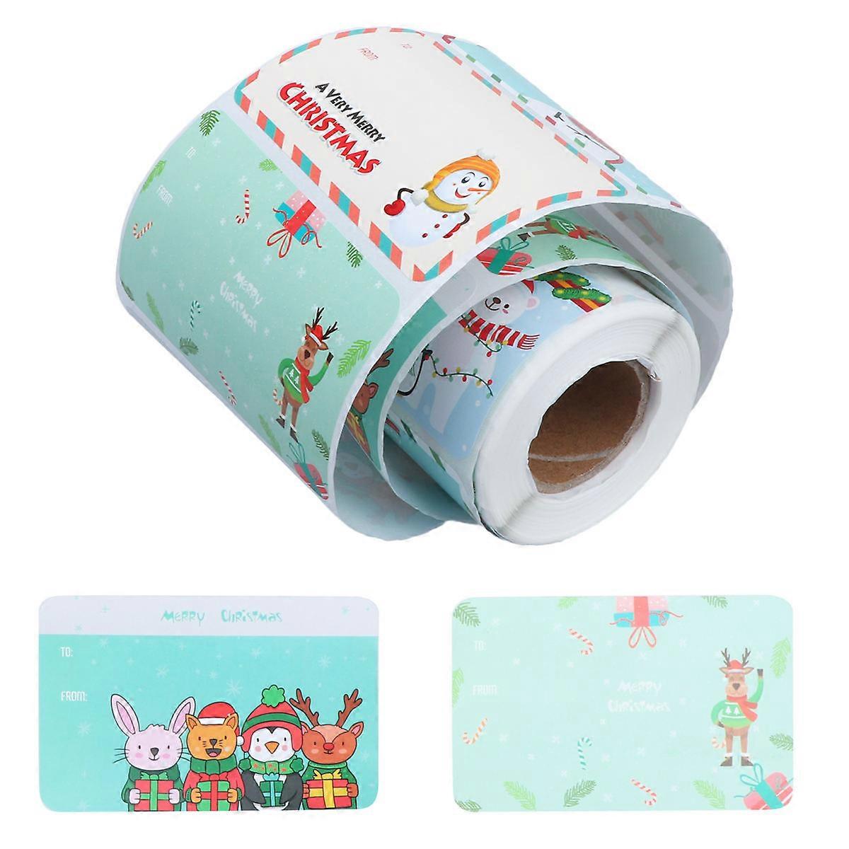 Sealing Sticker Labels Square Furniture Sticker Christmas Party Assorted Color 8x5cm 250Pack