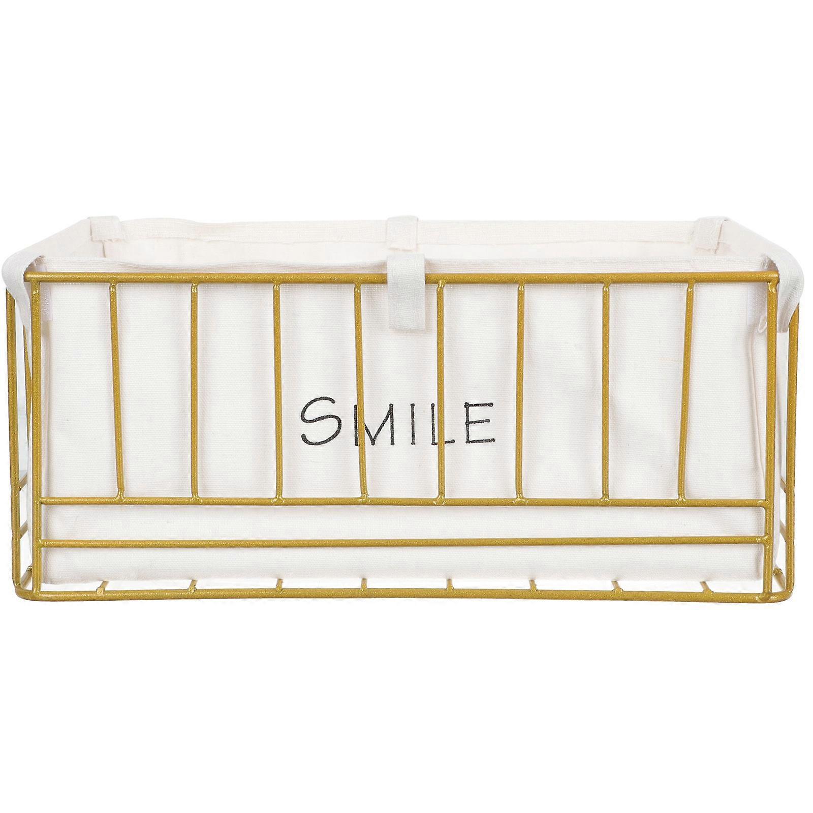 Wire Storage Basket with Fabric Liner – Versatile Utility Bin for Home, Office, Fruits, and General Organization