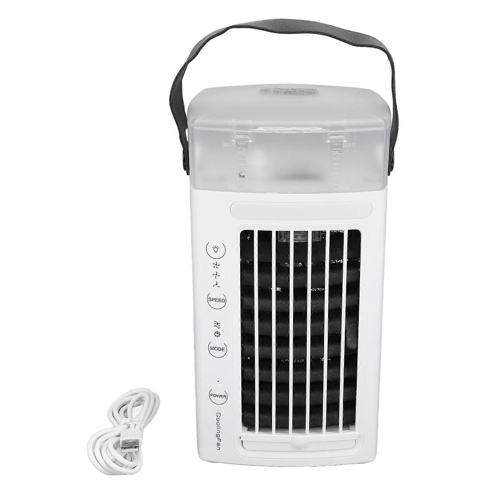 Condizionatore portatile Mini raffreddatore d'aria personale da 480 ml con 3 velocità del vento Ventola di raffreddamento da tavolo leggera a 7 colori per l'ufficio della camera di casa