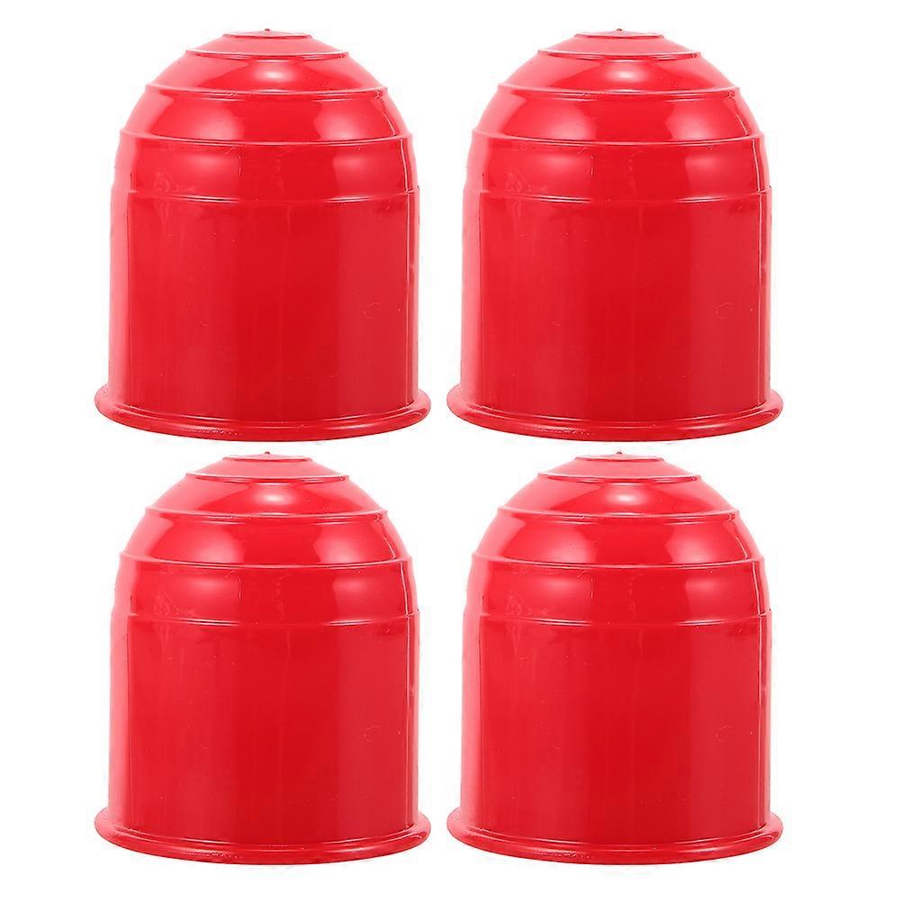 Hitch Accessories Towing Hitch Ball Protector Plastic Waterproof Red 6.50X6.00X6.00cm Round Standard Design Vehicle Equipment
