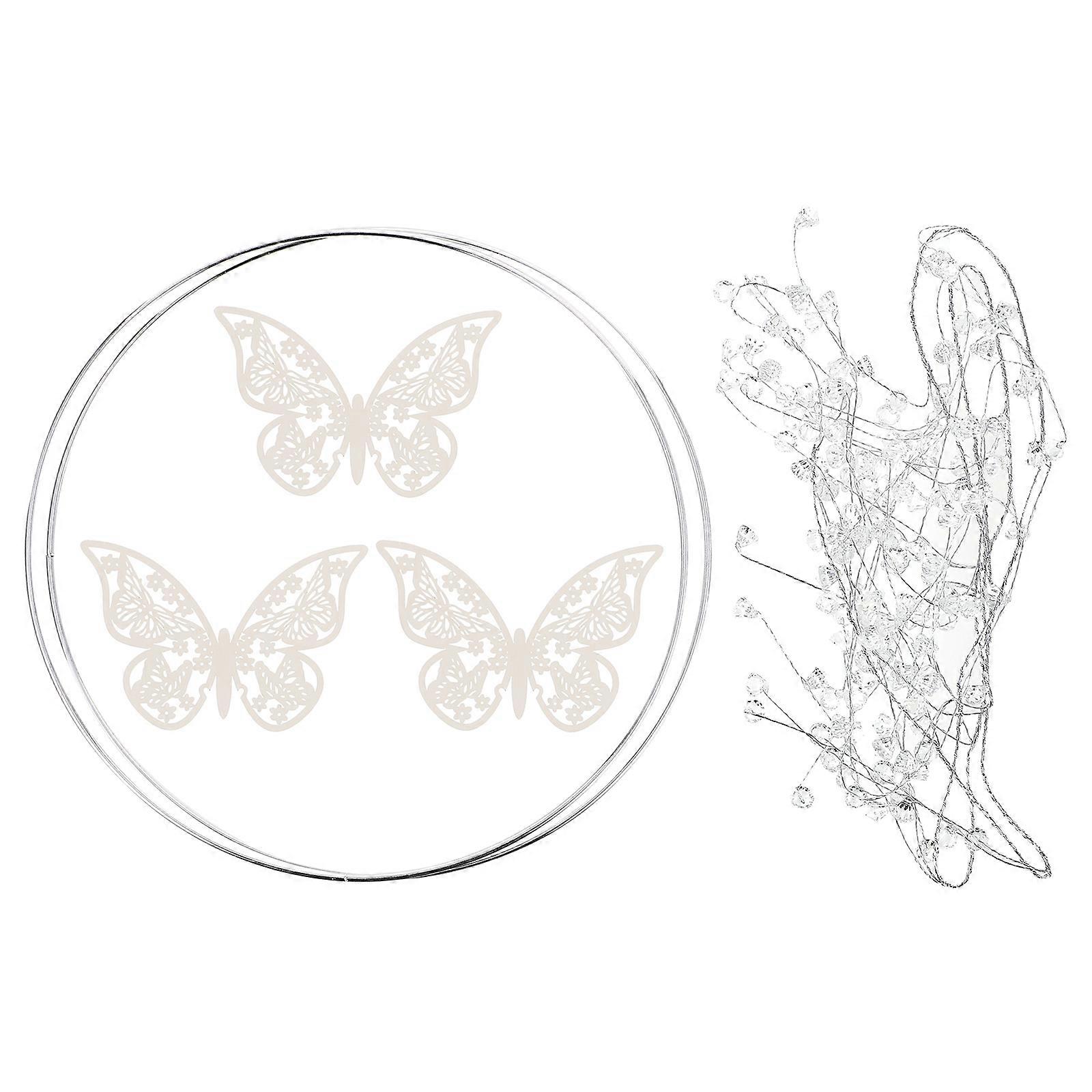 Wedding Cake Decorations Iron Big Ring Rhinestone Baking Cake Decors 1Set