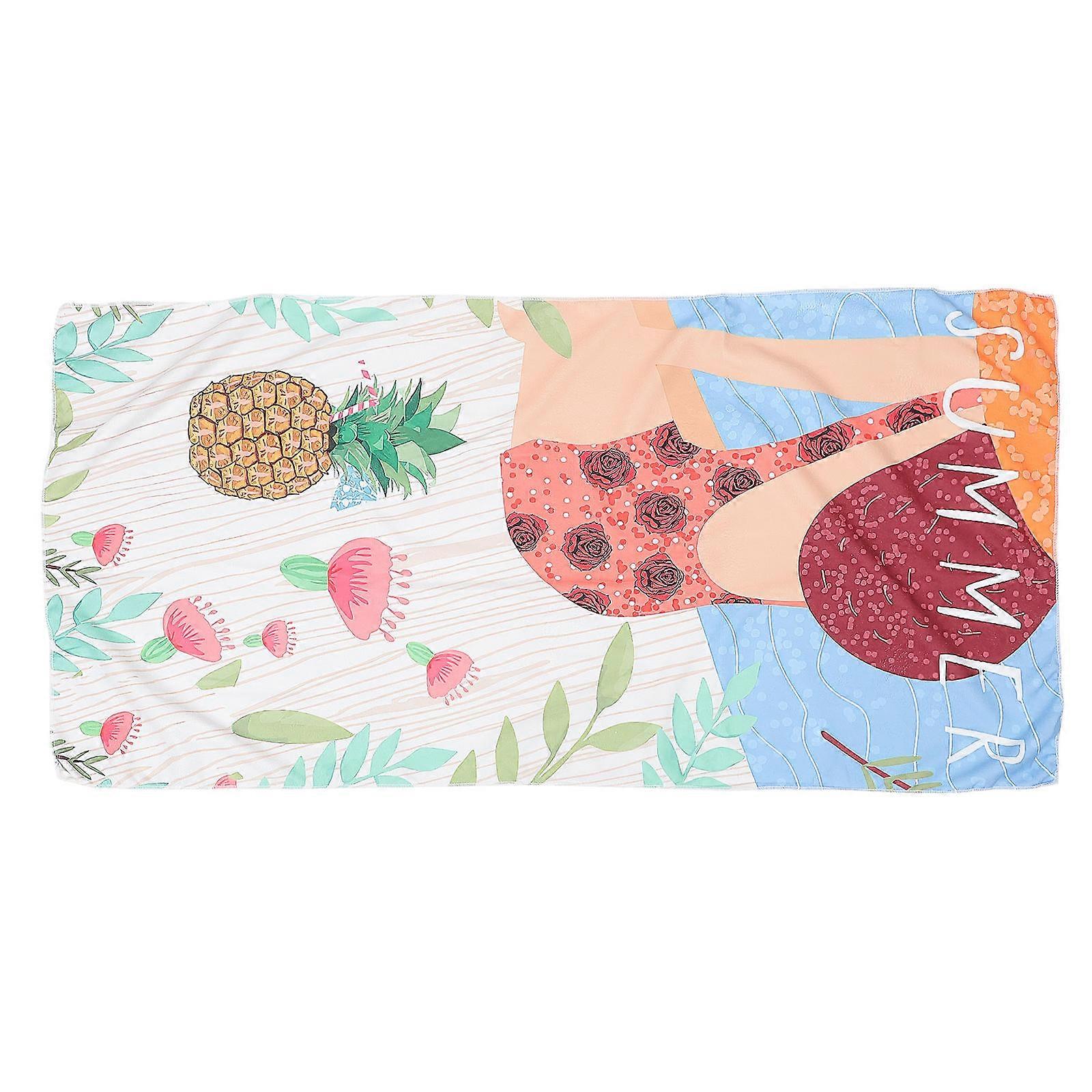 Summer Beach Towels Cartoon Print Pool Towel for Camping and Household Use 140x70cm 1Pack