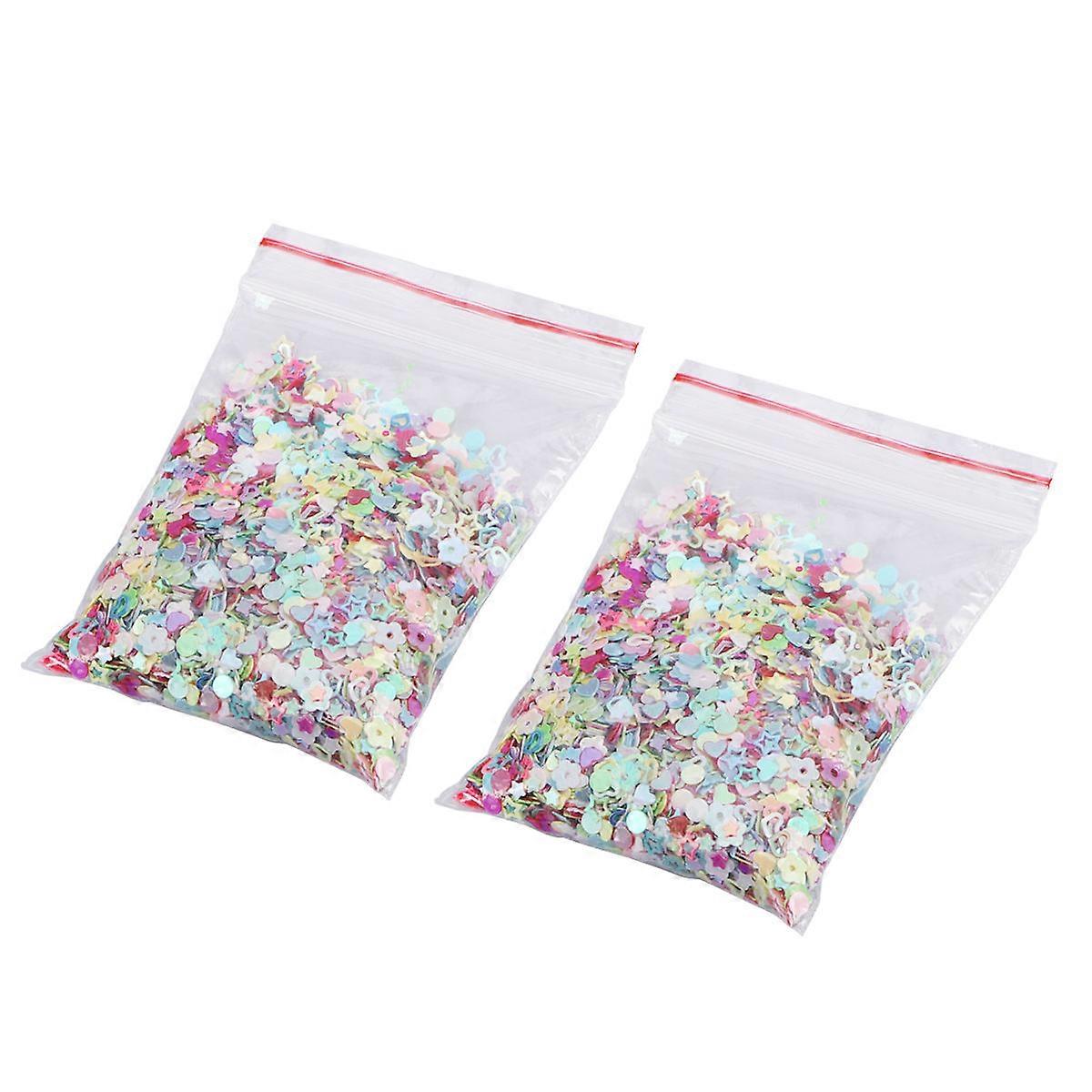 DIY Sequin Glitter Pack for Art Craft Project Children Fine Glitter for Crafts Approx 7.5x5.5Inch 2Packs