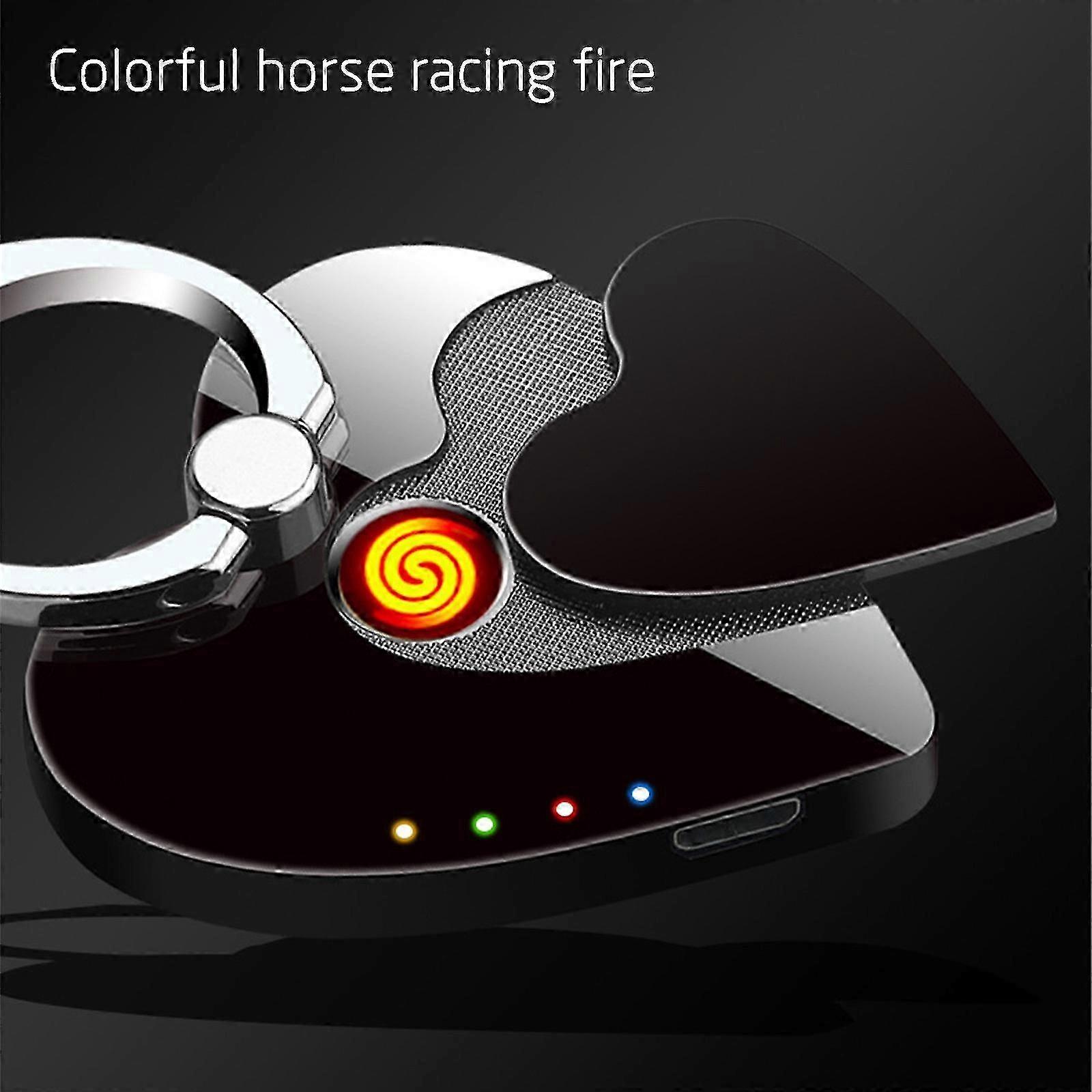 Electric Lighter USB Lighter, Heart-Shaped Phone RingLighter,-Purpose Mobile Phone Lighter