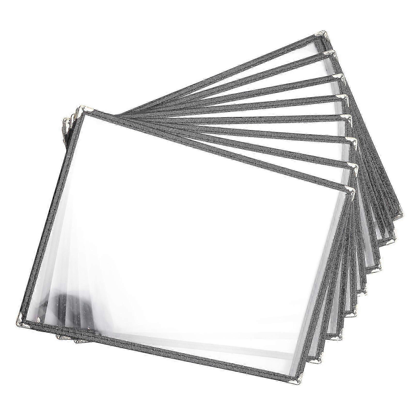 10 Pack Of Menu Covers - Single Page, 2 View, Fits 8.5 X 11 Inch Paper - Restaurant Menu Covers-A1