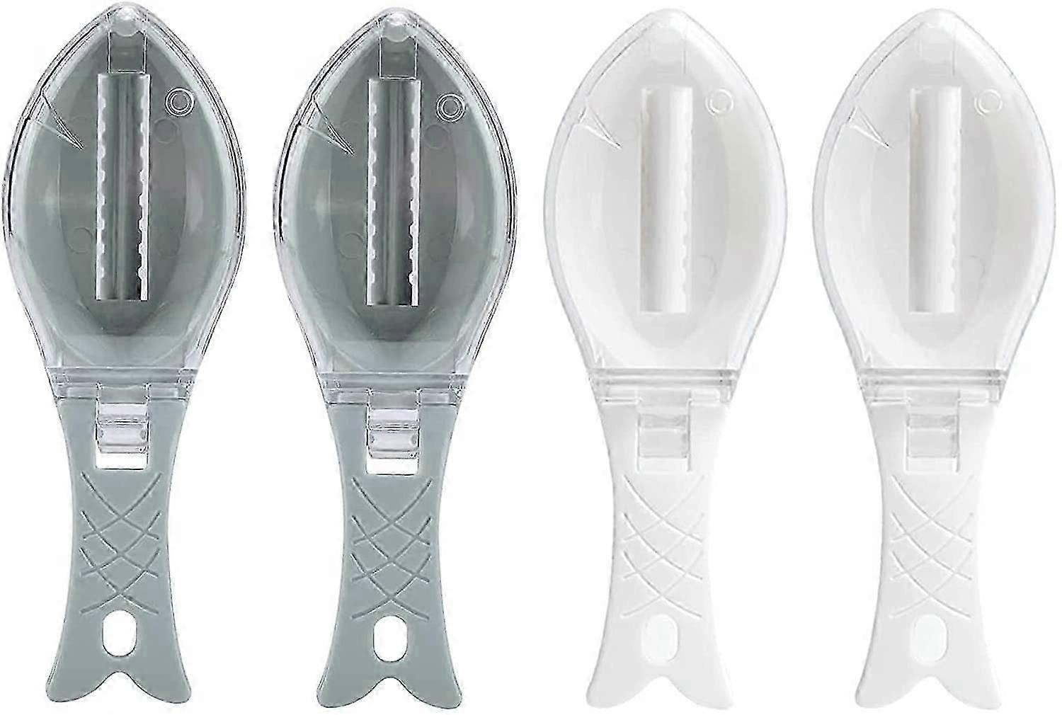 4 Pcs Fish Scaler Durable Abs Plastic Fish Scale Scraper Easier To Remove Skin