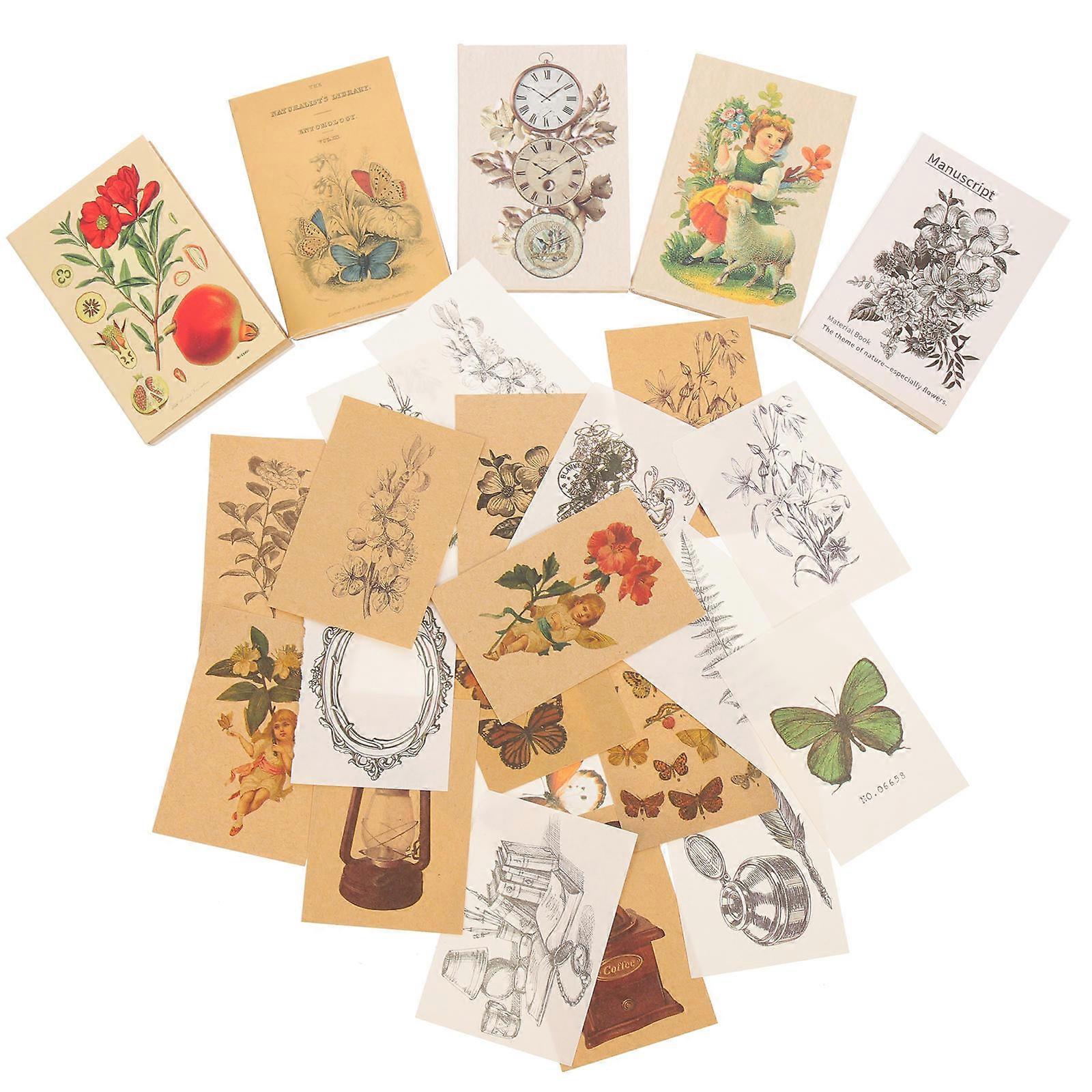 Scrapbook Supply Diy Material Papers For Creative Activities Rectangular Vintage Kraft Paper 5 Sets