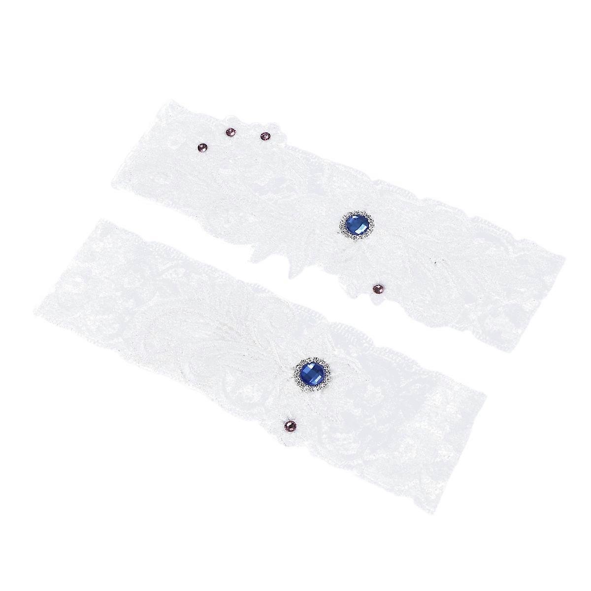 ביריות כלה בסגנון אירופאי ריינסטון רצועות ירך לנשים מסיבת חתונה יום נישואין 2 יחידות