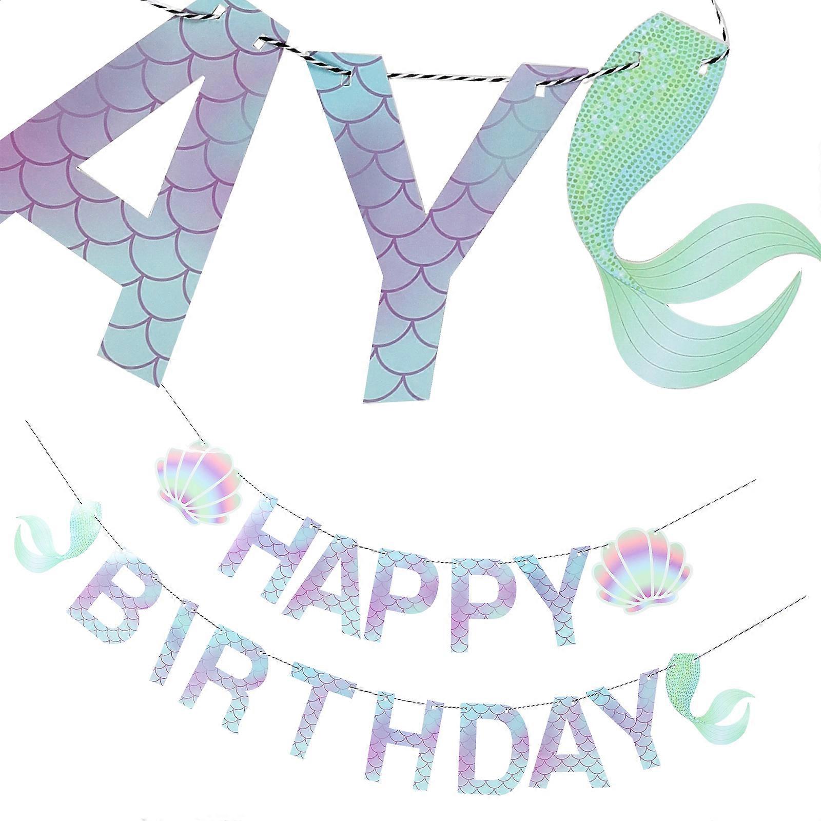 Birthday Bunting Banner Decoration Assorted Color 6.68X5.70X0.04in Small and Birthday Party 1Set