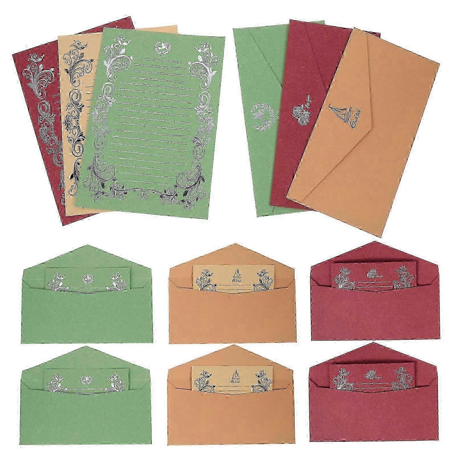 12 Sets of Vintage Envelopes and Writing Paper Stationery Kit