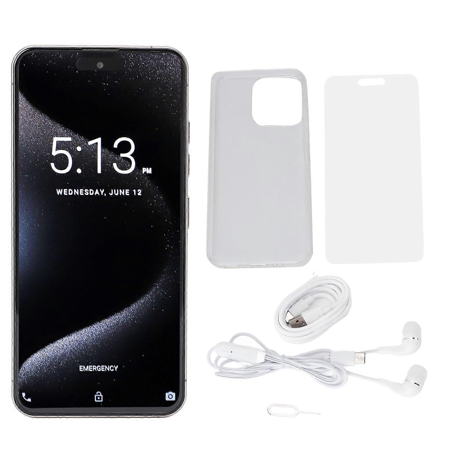 Unlocked Android 14 Smartphone, 6.6" UHD, Dual SIM, Deca Core, 8000mAh, Ti Color
