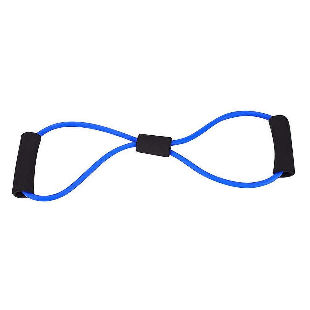 Yoga Stretch Strap with Resistance Loop, Elastic Yoga Band for Flexibility Training, Durable Rubber Fitness Rope, Blue