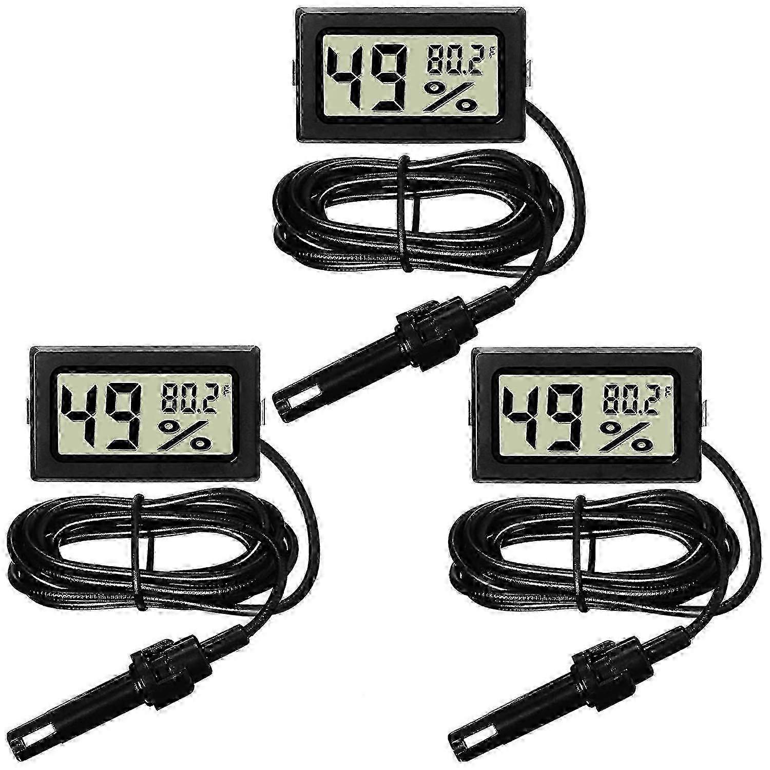 Digital Thermometer Hygrometer with Probe Indoor Temperature Humidity--