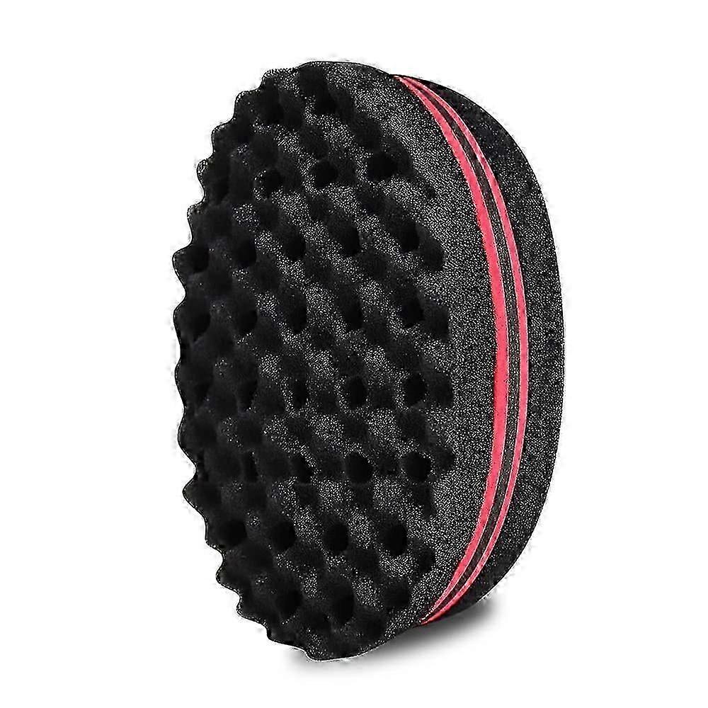 Éponge à cheveux double face pour boucles afro, boucles ovales torsadées brosse ondulée