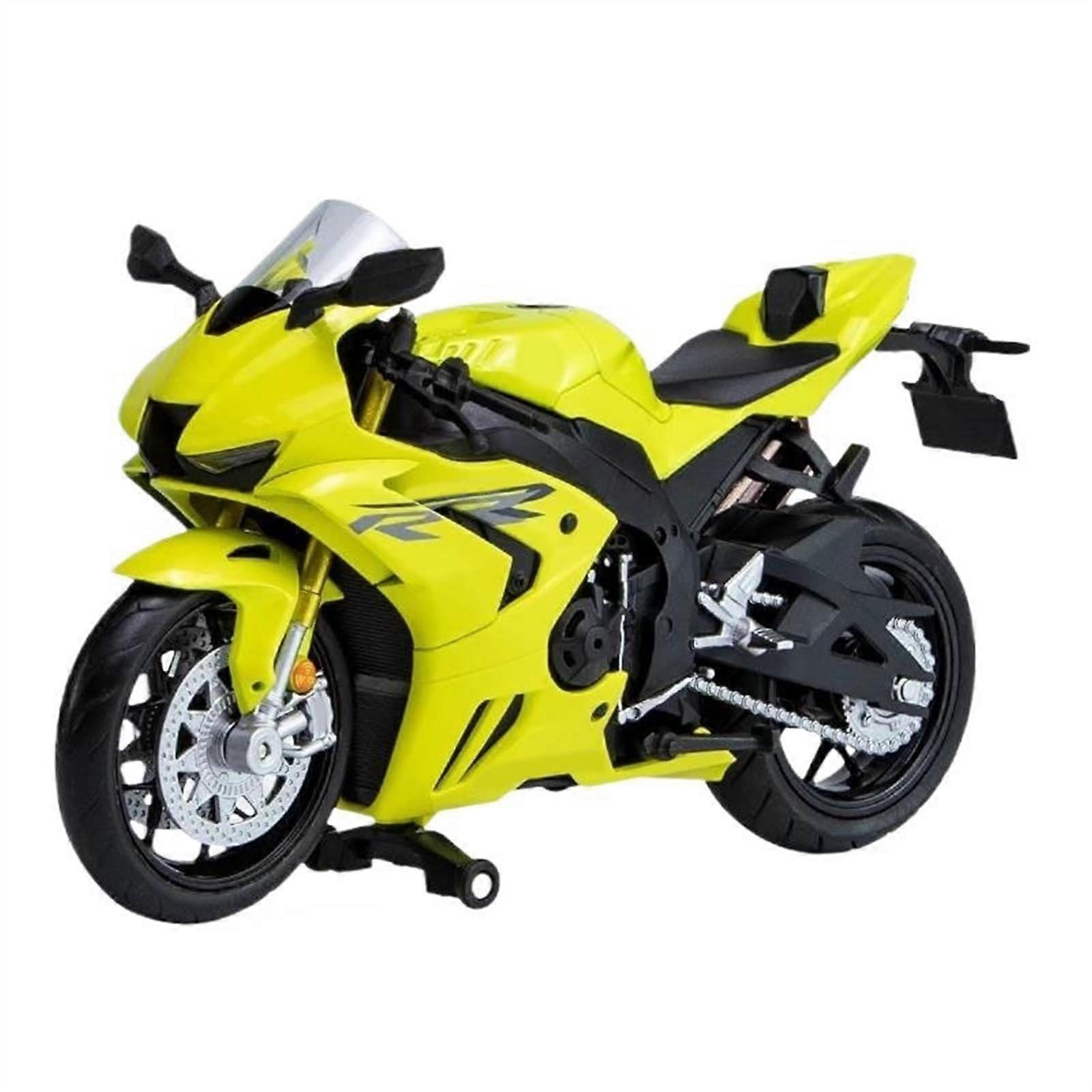 Scale Model 1/12 Die-Cast Metal Motorcycle Collectible H-ONDA CBR 1000RR 2023 in Yellow, 1:12 Scale Display Model