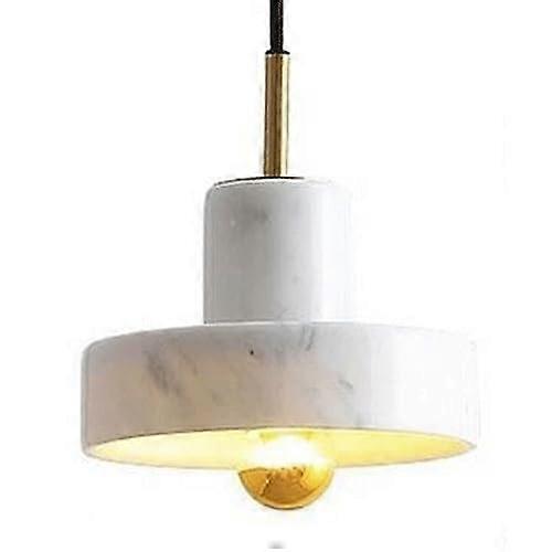 Creative pendant light made of marble, industrial style, Nordic , E27 socket, white.