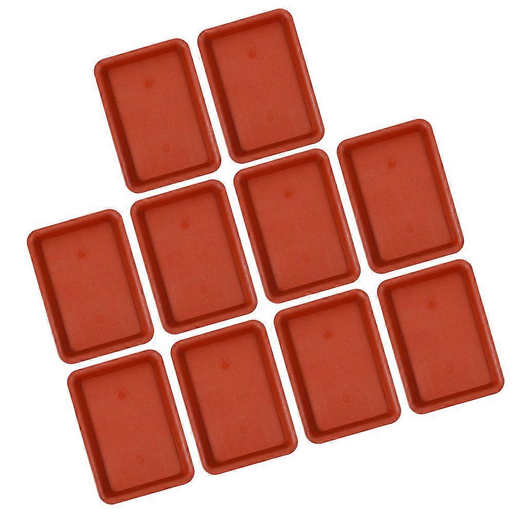 Water Catching Rectangular Plant Saucer PP Material Prevent Water Spills For Bonsai Collection 22.00X15.00X2.50CM 10Set