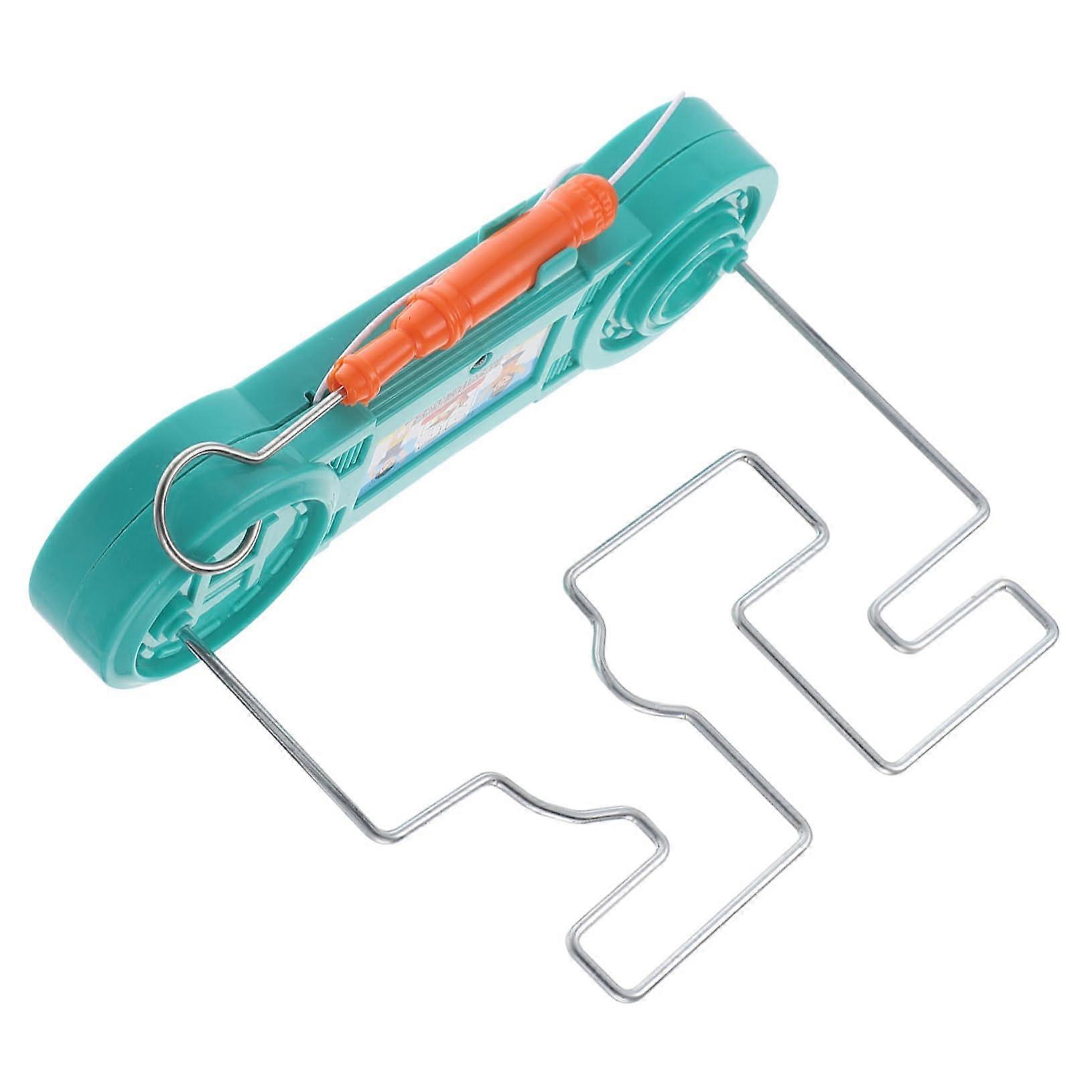 Labyrinth Game 1 Set - 3D Electromagnetic Labyrinth Touch Tube Maze, Plastic Blue, Interactive Educational Toy