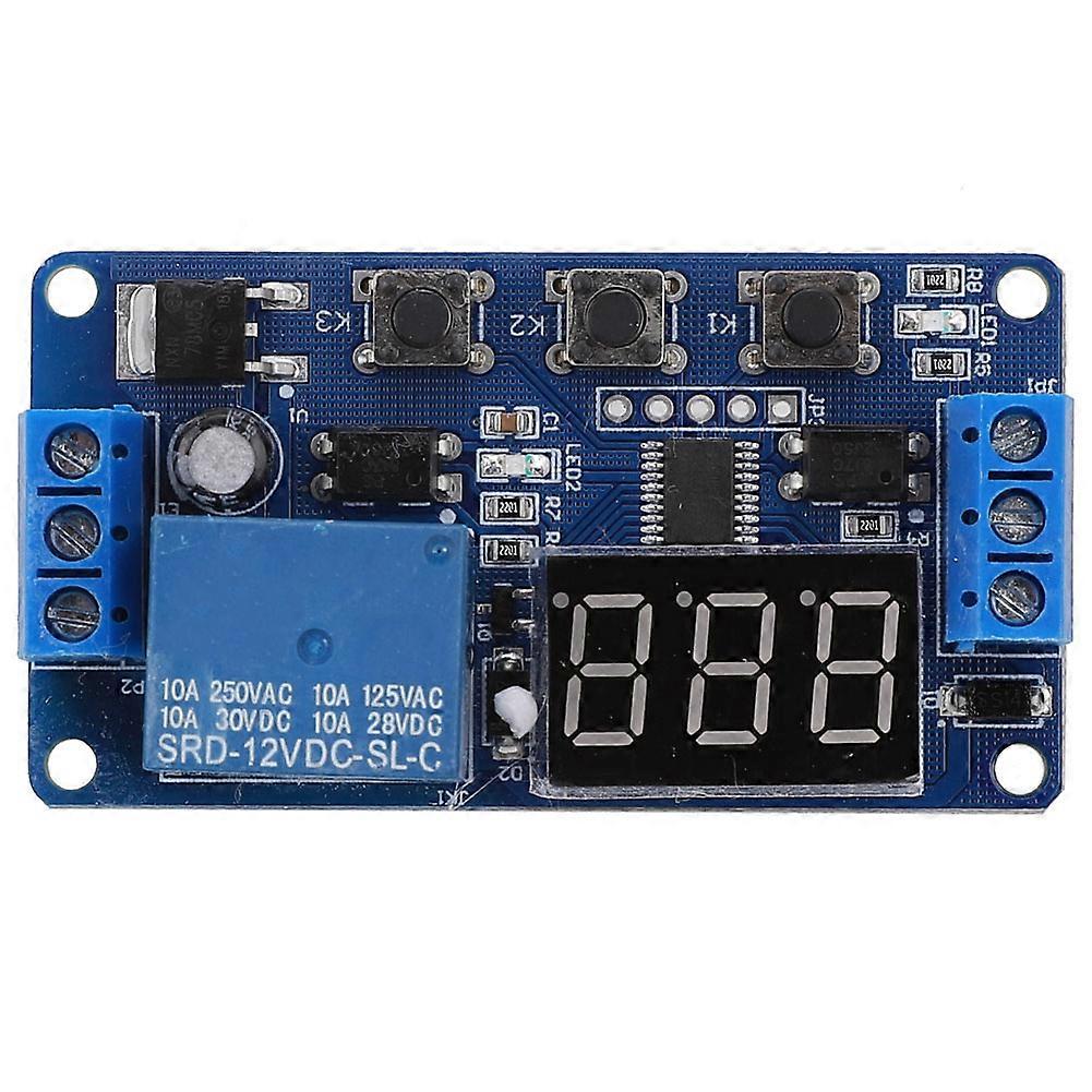 DC12V Time Delay Relay Delay On/Off Cycle Module LED Digital Display Control Timer Switch Trigger