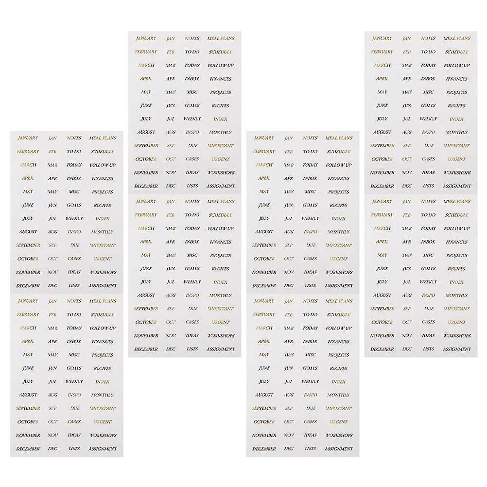 Aylık Planlayıcı Çıkartmaları Aylara Göre Karalama Defteri Çıkartmaları DIY 8 Adet