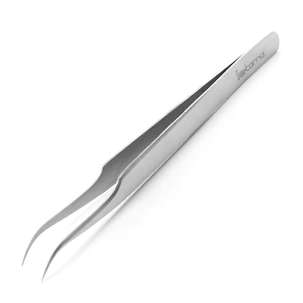 Splintering Tweezers Stainless Steel With Thin Curved Tip, 12 cm, Sterilisable, First Aid Tool